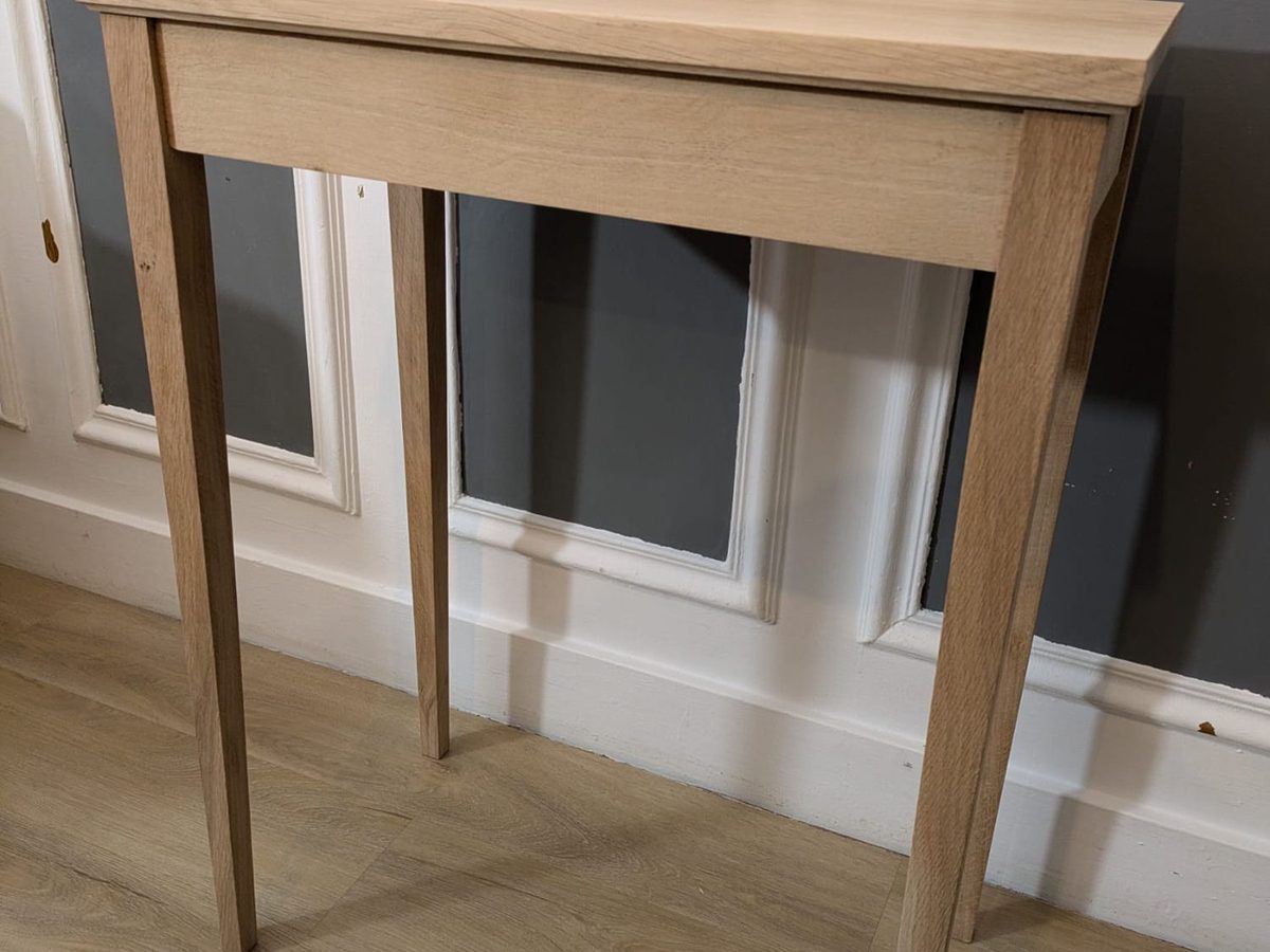 Console en chêne massif sur mesure